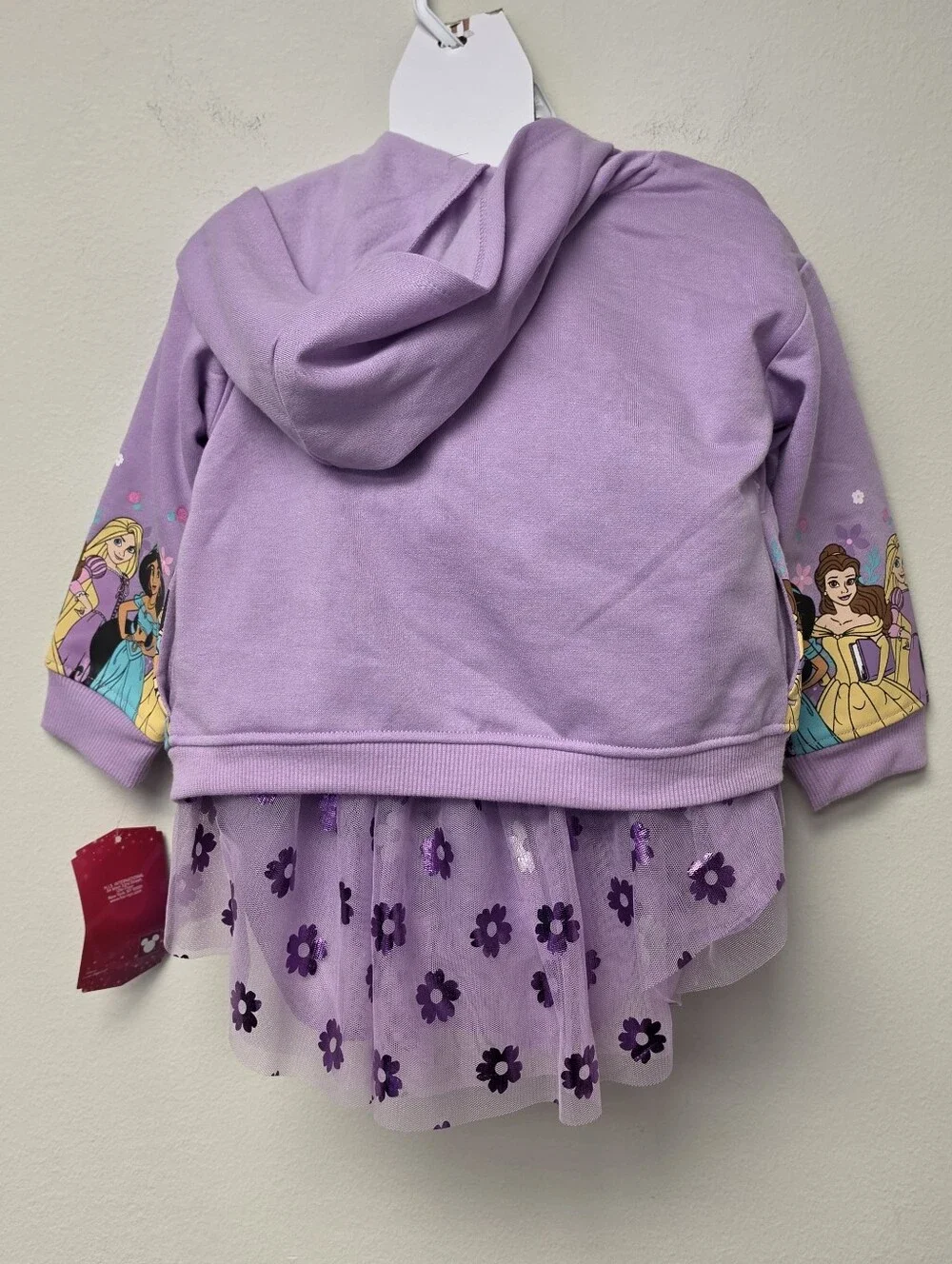 Disney Princess 3 piece Tutu Set Jacket Tutu Skirt and Shirt Purple 2T